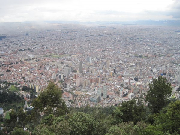 A view of Bogota from Cerro Monserrate